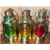 Image 2 : Decorative Glass Bottles and Figurals Including Lanterns, Boat, and Snowmobile