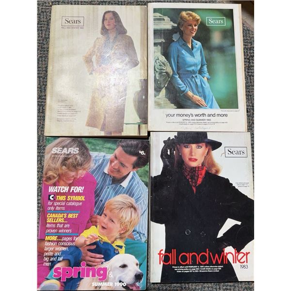 Sears Canada Seasonal Department Store Catalogues, 1983 and 1990, Set of 4
