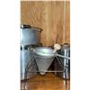 Image 2 : Stainless Steel Stock Pots, Colander with Stand and Wooden Pestle