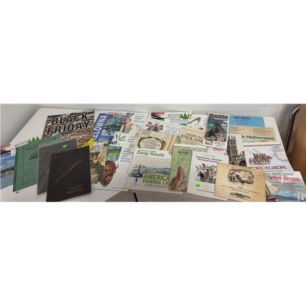 Memorabilia and Travel Maps Including Saskatchewan, Deep South, and British Isles