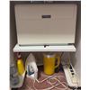 Image 3 : Janome Sewing Machine, Janome Serger, L-Shaped Sewing Cabinet, Accessories Included