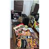 Image 1 : Office Supply and Book Lot: Staples Shredder, Portfolio, Portafile, Wood Sign Guides