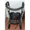 Image 1 : Ambulator Evolution Rollator Walker with Seat, Mesh Basket, and Braking Handles