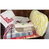 Image 3 : Vintage Handmade Doilies, Pillowcases, Towels, Kettle Pot Holder, and Linens
