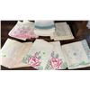 Image 4 : Vintage Handmade Doilies, Pillowcases, Towels, Kettle Pot Holder, and Linens