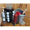 Image 2 : Kitchenware Lot with Spice Rack, Sunbeam Mixer, Kitchen Scale, Candle, Strainers, and Crystal