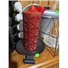 Image 5 : Kitchenware Lot with Spice Rack, Sunbeam Mixer, Kitchen Scale, Candle, Strainers, and Crystal