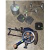 Image 1 : Hand-Crank Sausage Stuffer with Gear Wheels and Metal Press Attachments