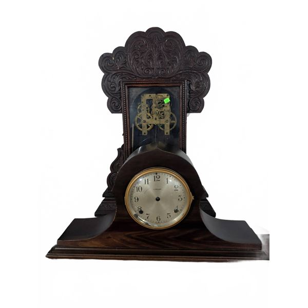 Ingraham Mantel and Steeple Wooden Clocks with Exposed Clockwork Movements