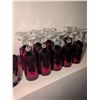 Image 3 : Red Glass Tableware and Clear Glass Bowls and Vases