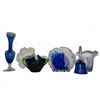 Image 1 : Blue and Clear Art Glass Collection - Murano Hand Blown Mid Century
