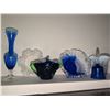 Image 2 : Blue and Clear Art Glass Collection - Murano Hand Blown Mid Century