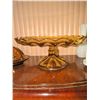 Image 6 : Amber Pressed Glass Serving Pieces and White Milk Glass Kitchen Assortment