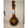 Image 5 : Decor Lot with Breyer Horse, Amber Glass Decanter, Framed Print, Copper Bowls