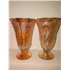 Image 5 : Seven-Piece Pink Depression Glass Set with Floral and Ribbed Patterns