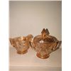 Image 7 : Seven-Piece Pink Depression Glass Set with Floral and Ribbed Patterns