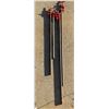 Image 1 : Four Bar Clamps with Red Iron Cast Heads, Assorted Lengths