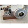 Image 4 : Electric Motor Belt-Driven Metal Blower on Wood Base
