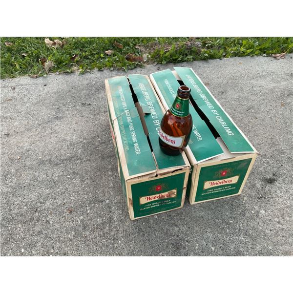 24 Empty Heidelberg Fine Quality Beer Bottles