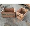 Image 1 : Pepsi-Cola and Gray Beverage Wooden Crates Set of 2
