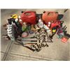 Image 1 : Gas Cans, Oils, Garden Tools, and Lawn Care Items