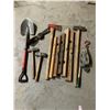 Image 4 : Shovel, Sledge Hammers, Ax, Come-Along Winch, and Five Wooden Levels