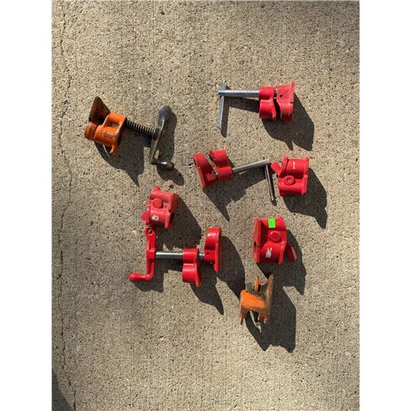 Pipe Clamps, C-Clamps, Tubing Cutter, and Mounting Brackets
