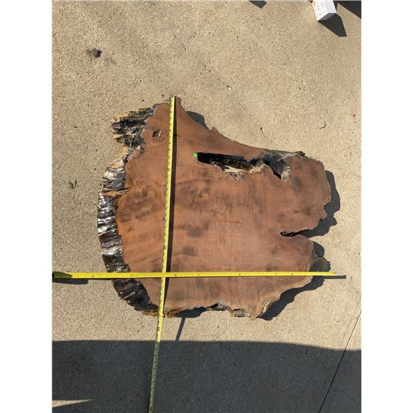 Large Dense Hardwood Live Edge Slab, Approx 40-50 lbs