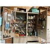 Image 1 : Workshop Cabinet With Contents Including Tools, Hardware, and Supplies