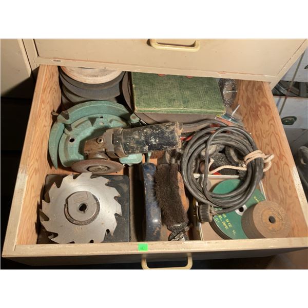 Woodshop Drawer With Assorted Tools and Accessories