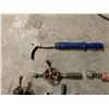 Image 9 : Metal Hand Tools Including Pullers, Pipe Cutter, Drill, Clamps, and Parts