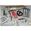 Image 1 : Male Entertainment Lot: Tools, Openers, Playing Cards, Milk Keys, Beads, Flashlight