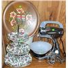 Image 1 : Hamilton Beach Stand Mixer with Glass Bowl, 3-Tier Ceramic Tray, Alberta Wood Tray