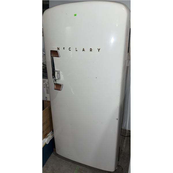McClary Single-Door Refrigerator with Chrome Handle and Interior Freezer