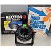 Image 1 : Hand Bearing Compass, BEL Vector 3 Radar Detector, and Ritchie Compass Group