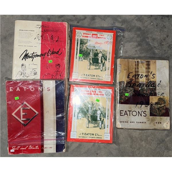 Vintage Eaton's Catalogues 1938 and Later, In Packaging, Plus Montgomery Ward 1957