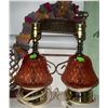 Image 2 : Decorative Items: Pair of Glass Table Lamp Bases, Art, Crystal Bowl, Hangers