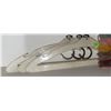 Image 4 : Decorative Items: Pair of Glass Table Lamp Bases, Art, Crystal Bowl, Hangers