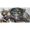 Image 4 : Silver Plated Tea Set with Tray, Teapot, Sugar Bowl, Creamer and Covered Serving Dish