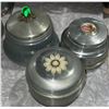 Image 1 : Three Vintage Metal Jewelry Boxes and Music Boxes with Decorative Lids