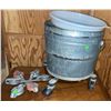 Image 1 : Eberhard Faber Everpres 2 Galvanized Ice Cream Freezer With Metal Dolly Stand