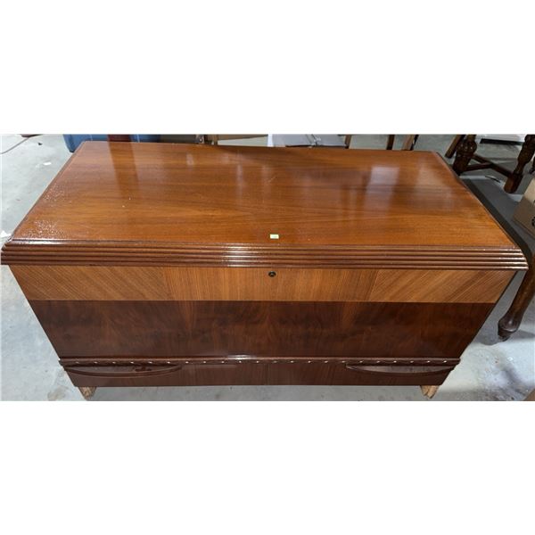 Honderich Cedar Chest with Internal Stamp and Moth Insurance Label