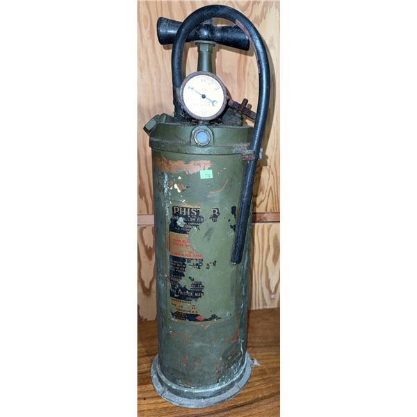 Phister One Gallon Metal Fire Extinguisher with Pressure Gauge