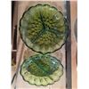 Image 4 : English China, Green Glass Dishes and Brass Fireplace Tools Lot