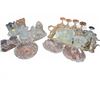 Image 1 : Pressed Glassware and Crystal Tableware with Silver-Tone Serving Tray