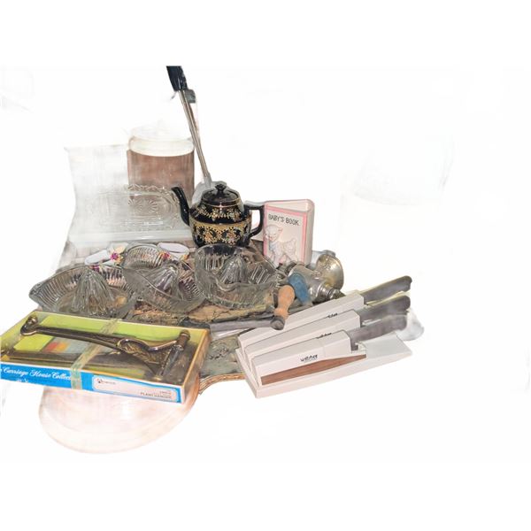 Culinary Miscellanea -Juiceman II, Glassware, Utensils, Teapot, Knives