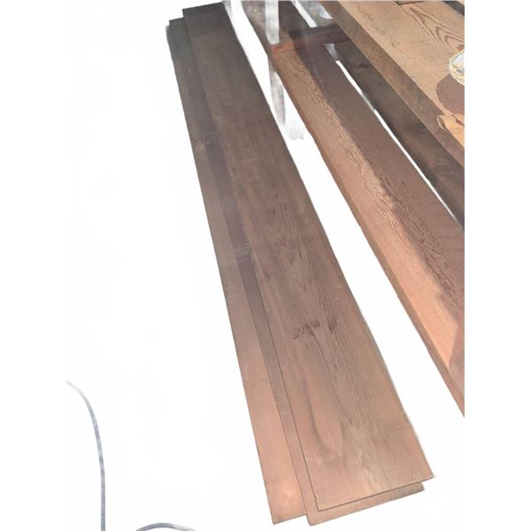 Three Pressure Treated Wood Planks Likely Cedar or Fir