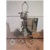 Image 2 : Metal Table Lamp Base with Cherub Figures and Lamp Hardware Components