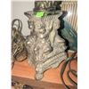 Image 6 : Metal Table Lamp Base with Cherub Figures and Lamp Hardware Components