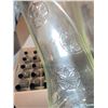 Image 5 : 48 Clear Glass Bottles with Black Caps in Wooden Storage Crates